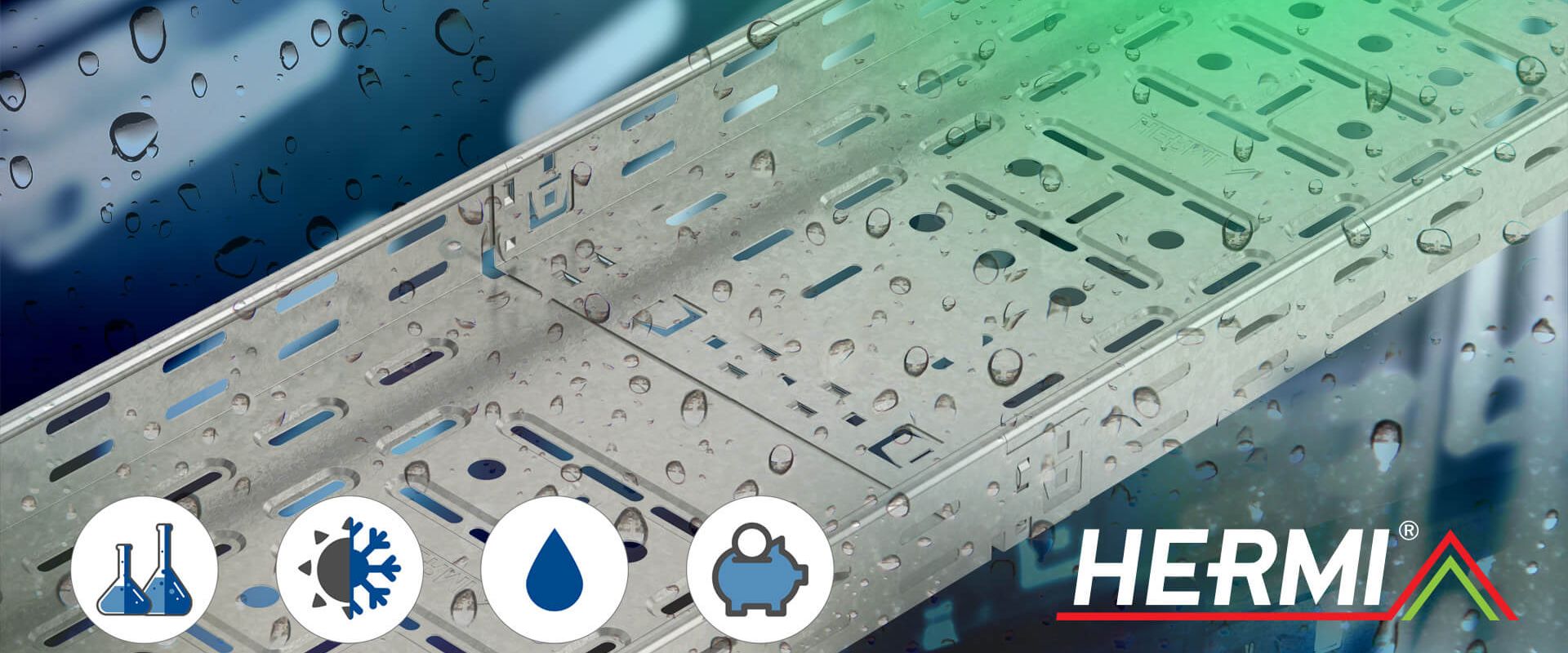 Hermi Fast Klick® kablovski regali od materijala Magnelis®